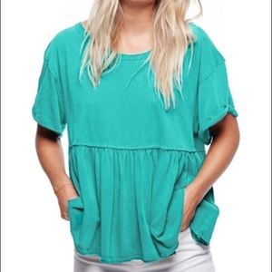 Free People Odyssey Peplum Tee